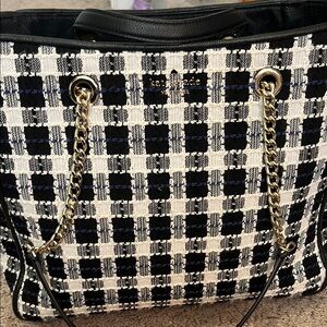 Kate Spade Black and White Checkered Shoulder Bag